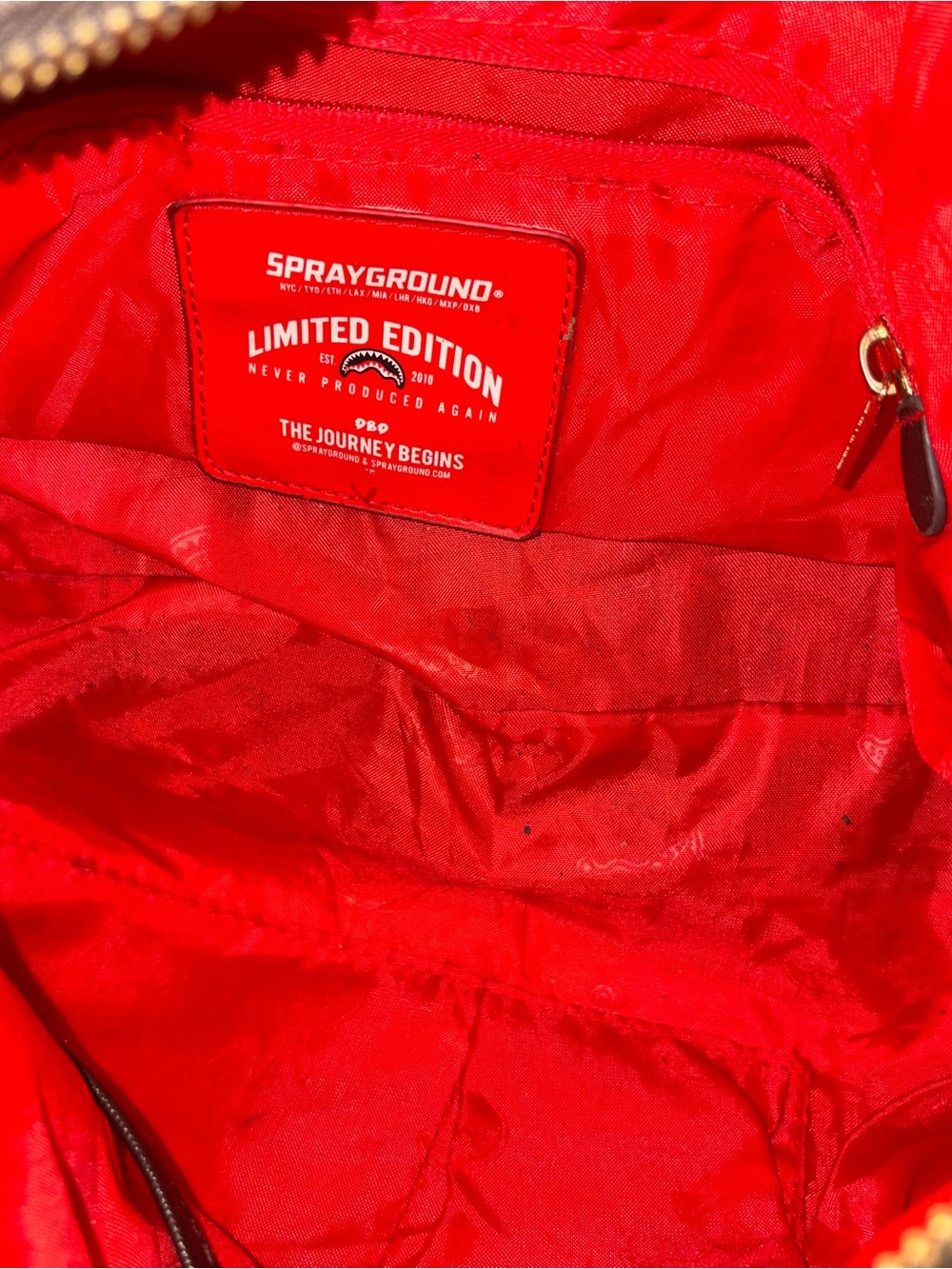 Sprayground Brown Checkered Studded Crossbody Weekender - Picture 11 of 11